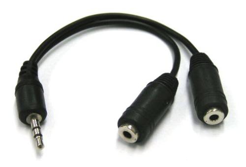 2.5mm Stereo Plug to 2x2.5mm Jack Gold